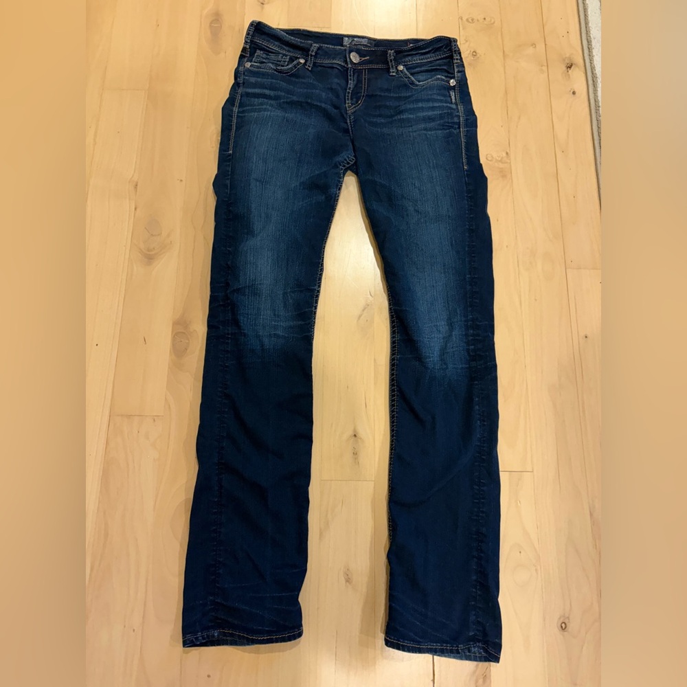 Silver Jeans Dark Blue Suki Stretch Denim tall